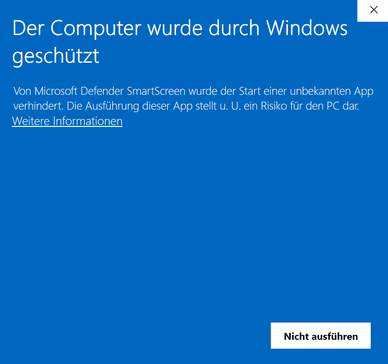 Windows Warnung Computer wird geschützt